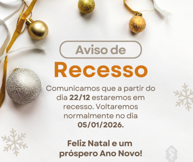 Aviso de recesso feriado moderno branco dourado instagram post